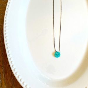Dainty Turquoise Flower Necklace